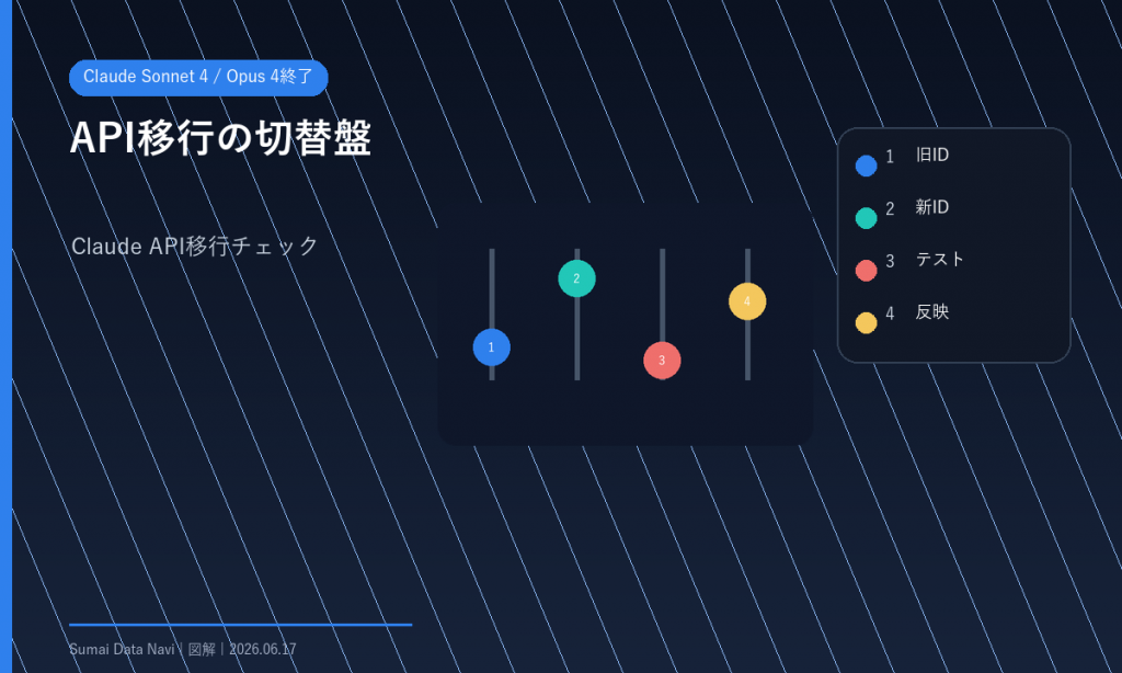 Claude Sonnet 4 / Opus 4終了の要点を視覚化したH1図解