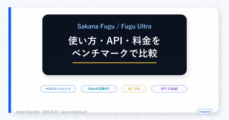 Sakana AI Fuguとは何か、Fugu Ultraの料金、使い方、性能をまとめたアイキャッチ